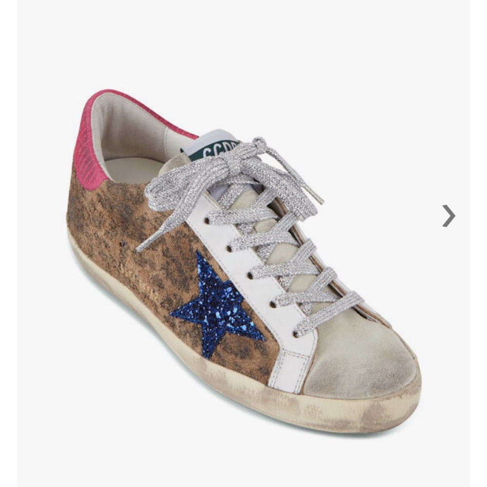Golden Goose Women's Glitter Star Sneakers - Silver, Blue, Pink, Brown
